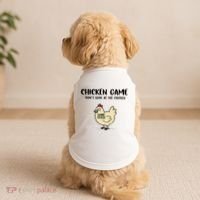 Chicken Game Dont Look At The Chicken Funny Doggie Tank thumb 2