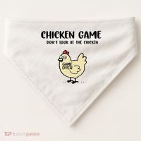 Chicken Game Dont Look At The Chicken Funny USA-Made Doggie Bandana thumb 0
