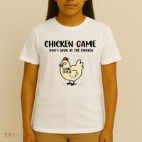 Chicken Game Dont Look At The Chicken Funny T-Shirt thumb 4