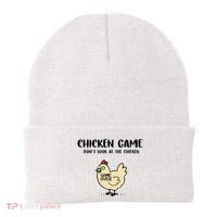 Chicken Game Dont Look At The Chicken Funny Beanie thumb 0