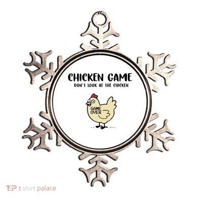 Chicken Game Dont Look At The Chicken Funny Ornament