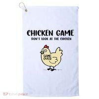 Chicken Game Dont Look At The Chicken Funny Golf Towel thumb 0