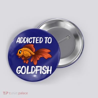 Cute Goldfish Design Pet Fish Goldfish Lover Gift Button