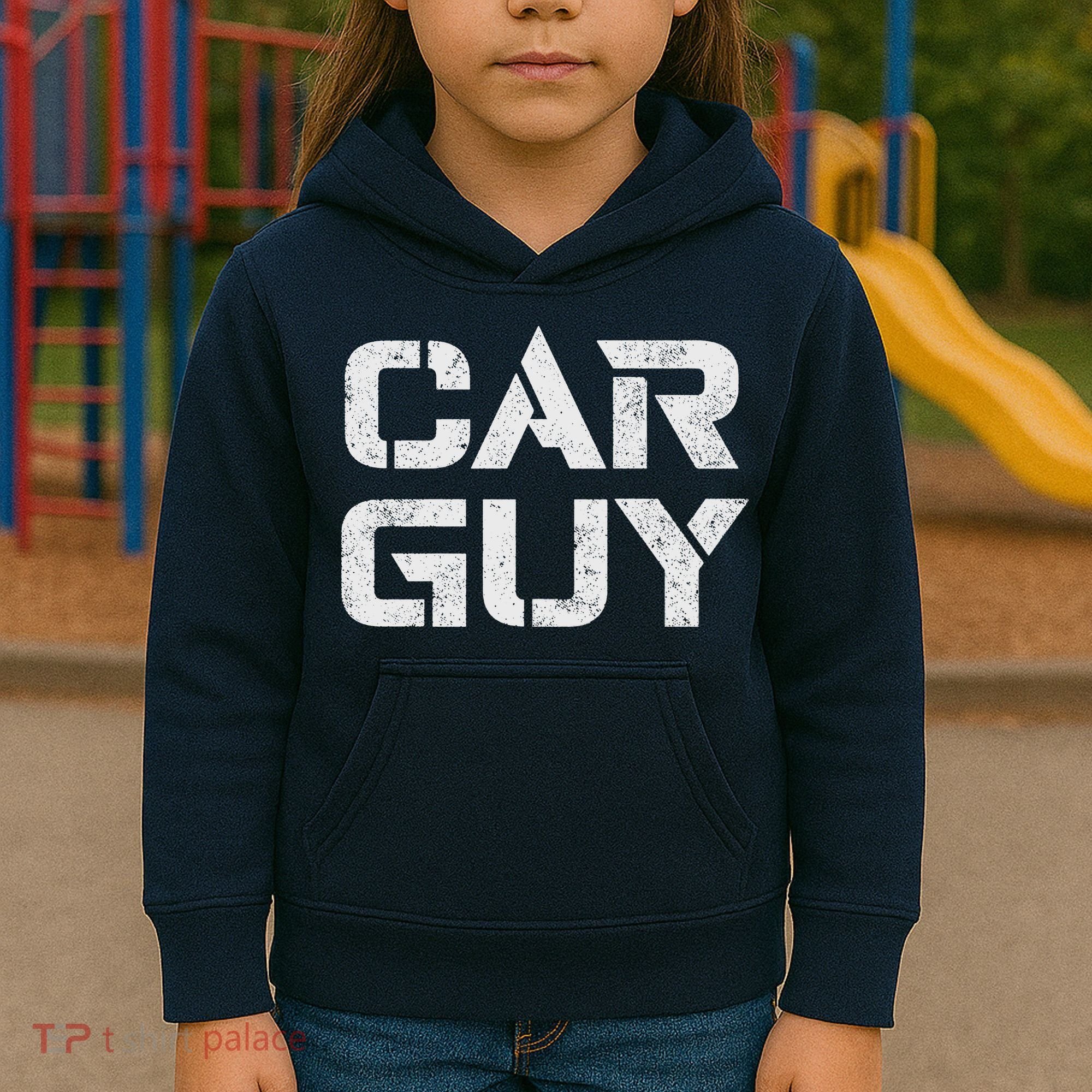 Car Guy Distressed Kids Hoodie