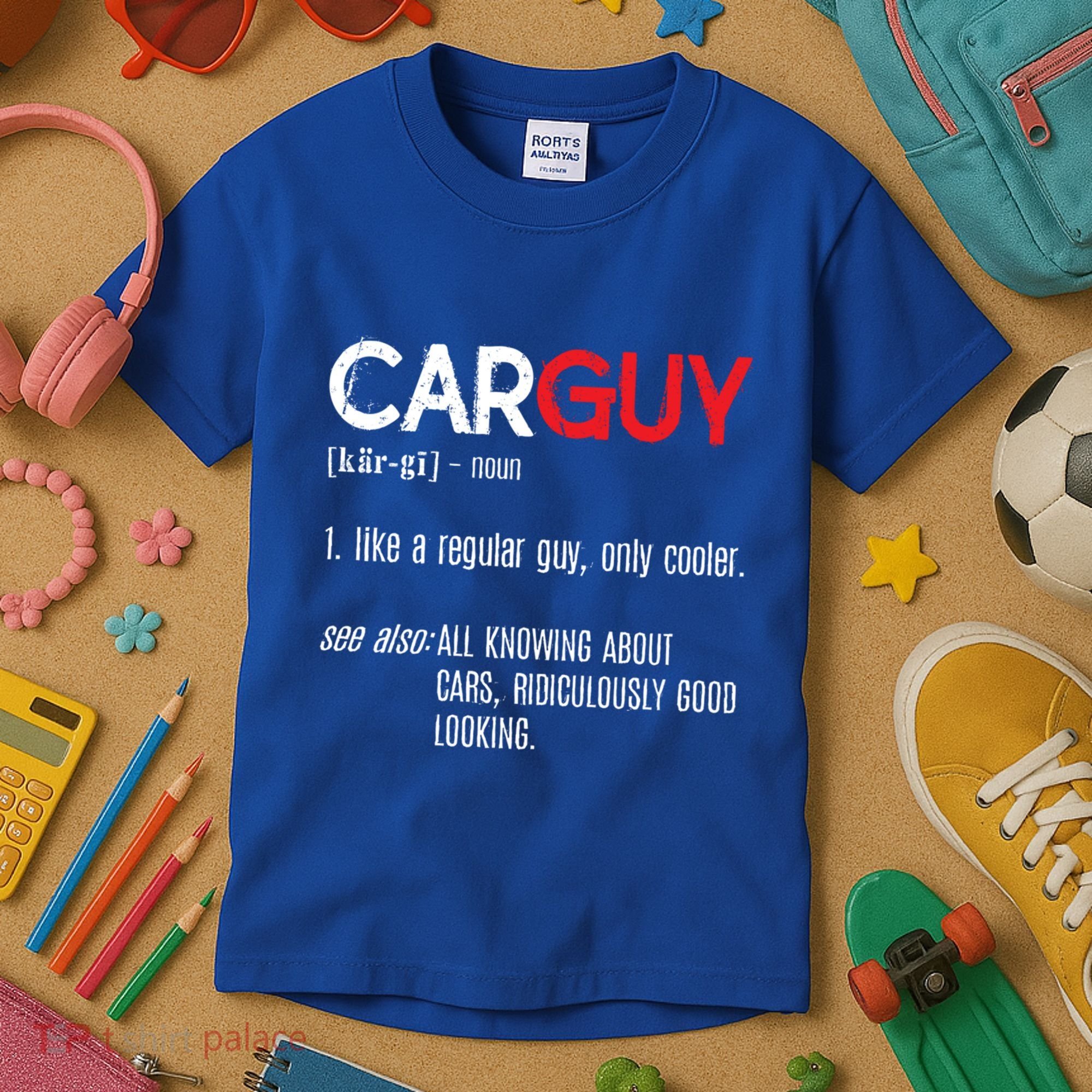 Car Guy Definition Gift Mechanic Funny Gift Car Lover Collectors Gift Kids T-Shirt