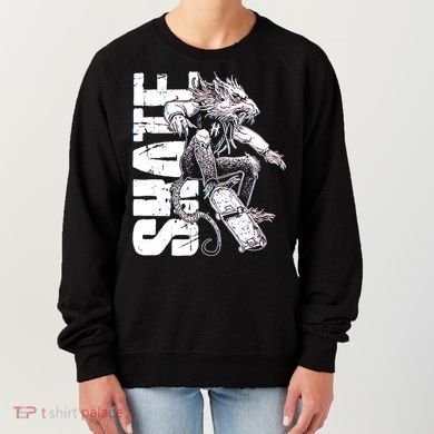 Cool Grunge Distressed Skateboarding Rat Mouse Women's Sweatshirt
