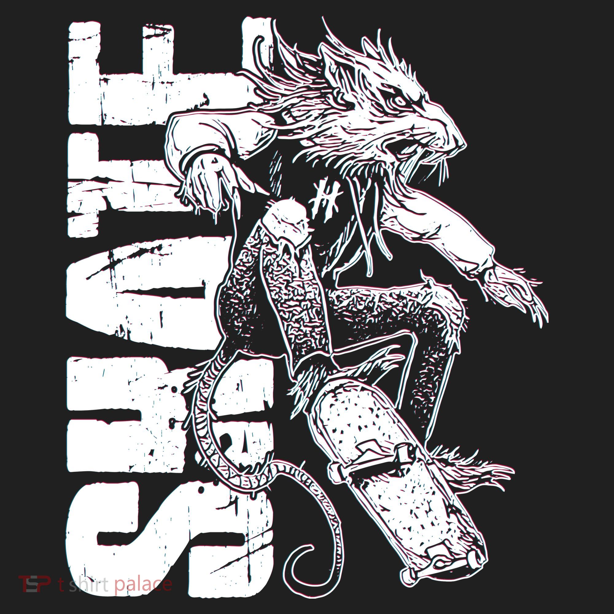 Cool Grunge Distressed Skateboarding Rat Mouse Women's Sweatshirt
