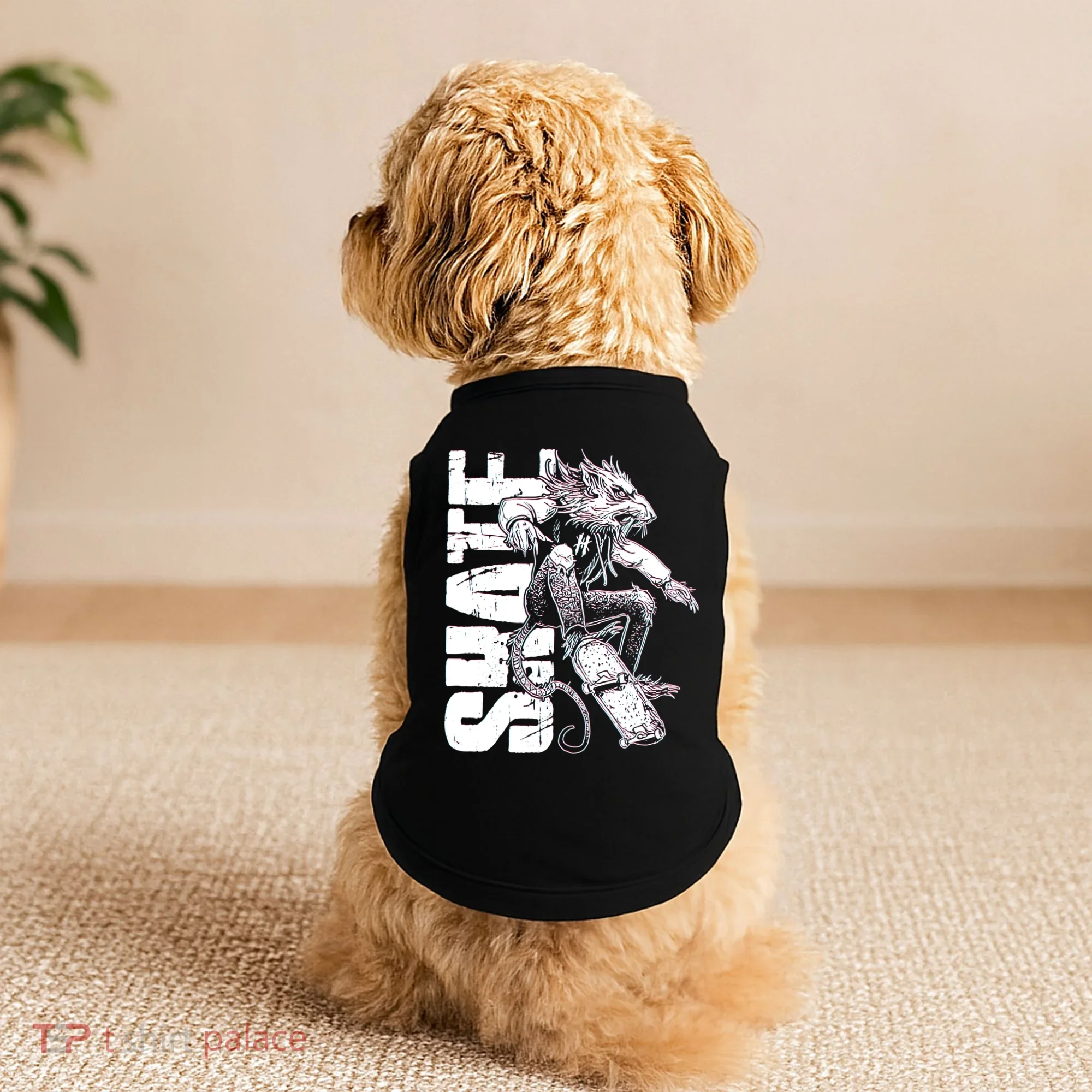 Cool Grunge Distressed Skateboarding Rat Mouse Doggie Tank