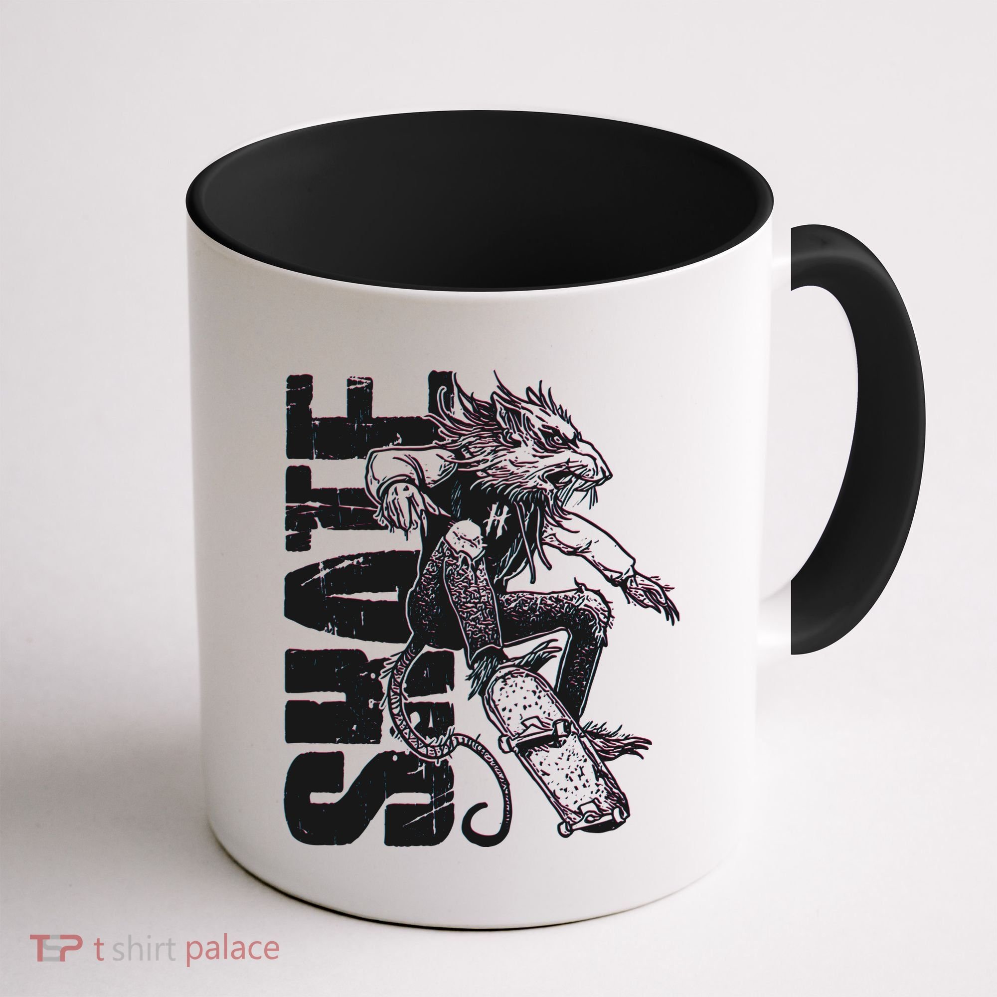 Cool Grunge Distressed Skateboarding Rat Mouse Coffee Mug