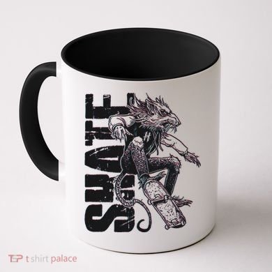 Cool Grunge Distressed Skateboarding Rat Mouse Coffee Mug