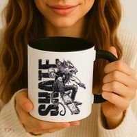 Cool Grunge Distressed Skateboarding Rat Mouse Coffee Mug thumb 3