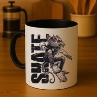 Cool Grunge Distressed Skateboarding Rat Mouse Coffee Mug thumb 4