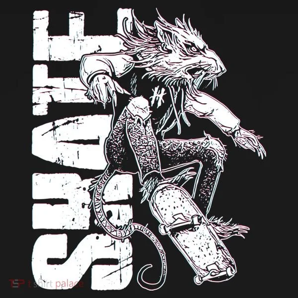Cool Grunge Distressed Skateboarding Rat Mouse Toddler Hoodie