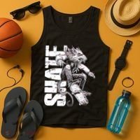 Cool Grunge Distressed Skateboarding Rat Mouse Tank Top thumb 4