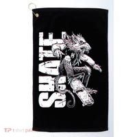 Cool Grunge Distressed Skateboarding Rat Mouse Golf Towel thumb 0