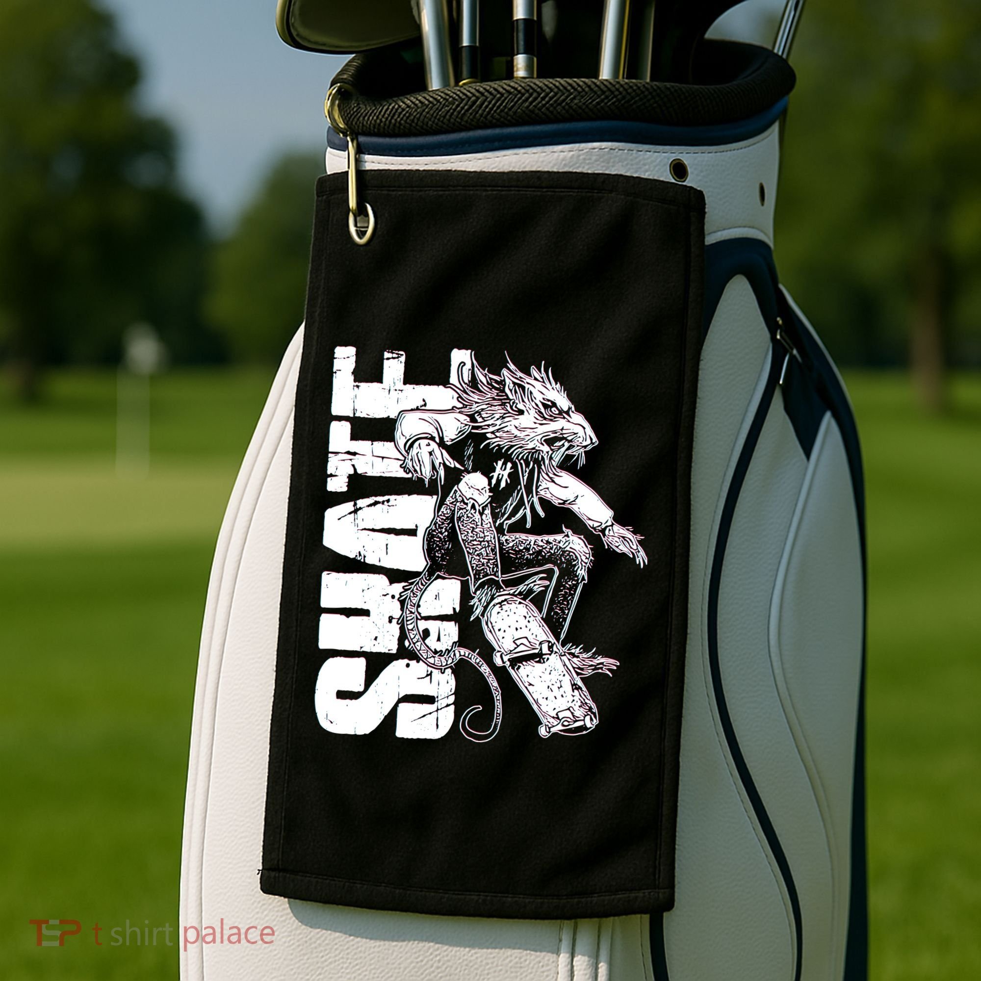 Cool Grunge Distressed Skateboarding Rat Mouse Golf Towel