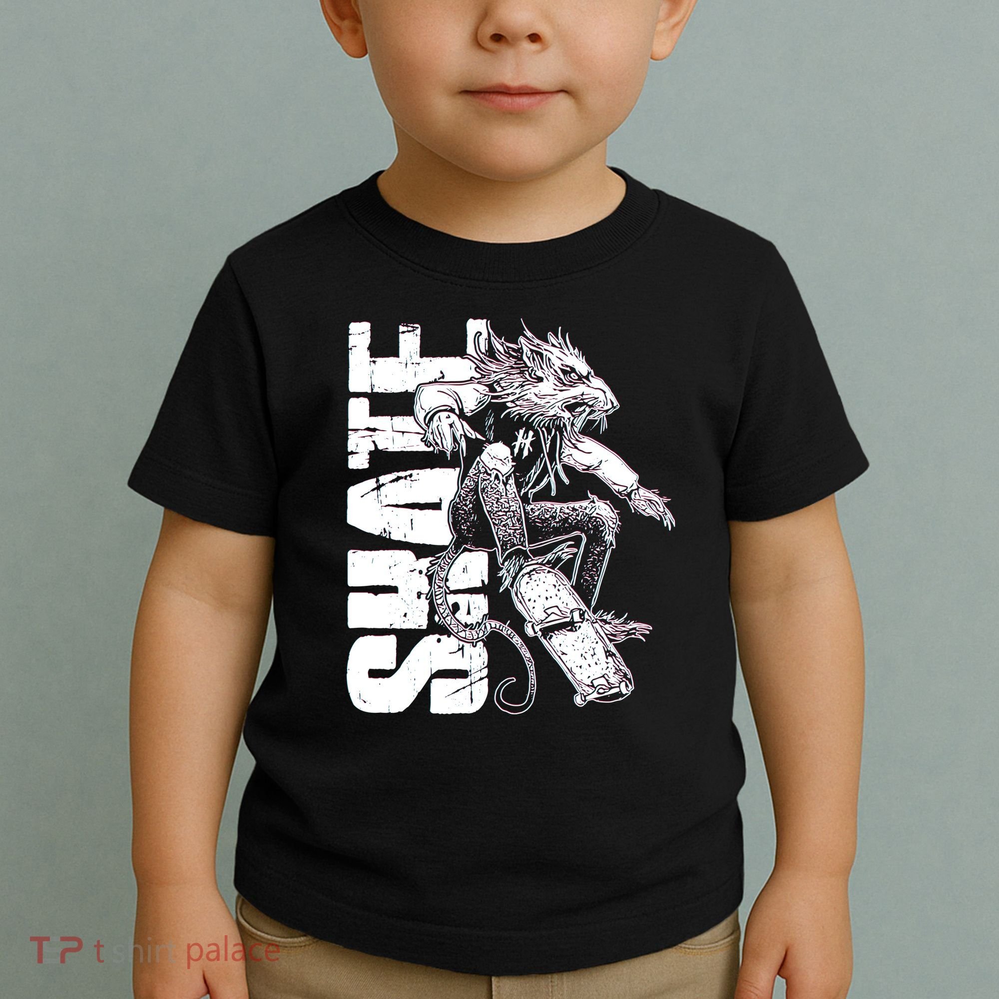 Cool Grunge Distressed Skateboarding Rat Mouse Toddler T-Shirt