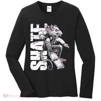 Cool Grunge Distressed Skateboarding Rat Mouse Women's Long Sleeve Shirt thumb 0