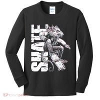 Cool Grunge Distressed Skateboarding Rat Mouse Kids Long Sleeve Shirt thumb 0