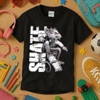 Cool Grunge Distressed Skateboarding Rat Mouse Kids T-Shirt thumb 3