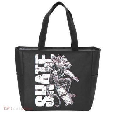 Cool Grunge Distressed Skateboarding Rat Mouse Tote Bag