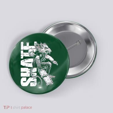 Cool Grunge Distressed Skateboarding Rat Mouse Button