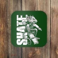 Cool Grunge Distressed Skateboarding Rat Mouse Coaster thumb 0
