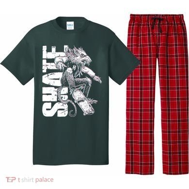 Cool Grunge Distressed Skateboarding Rat Mouse Pajama Set