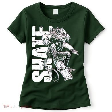 Cool Grunge Distressed Skateboarding Rat Mouse Women's T-Shirt