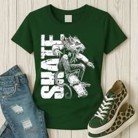 Cool Grunge Distressed Skateboarding Rat Mouse Women's T-Shirt thumb 3