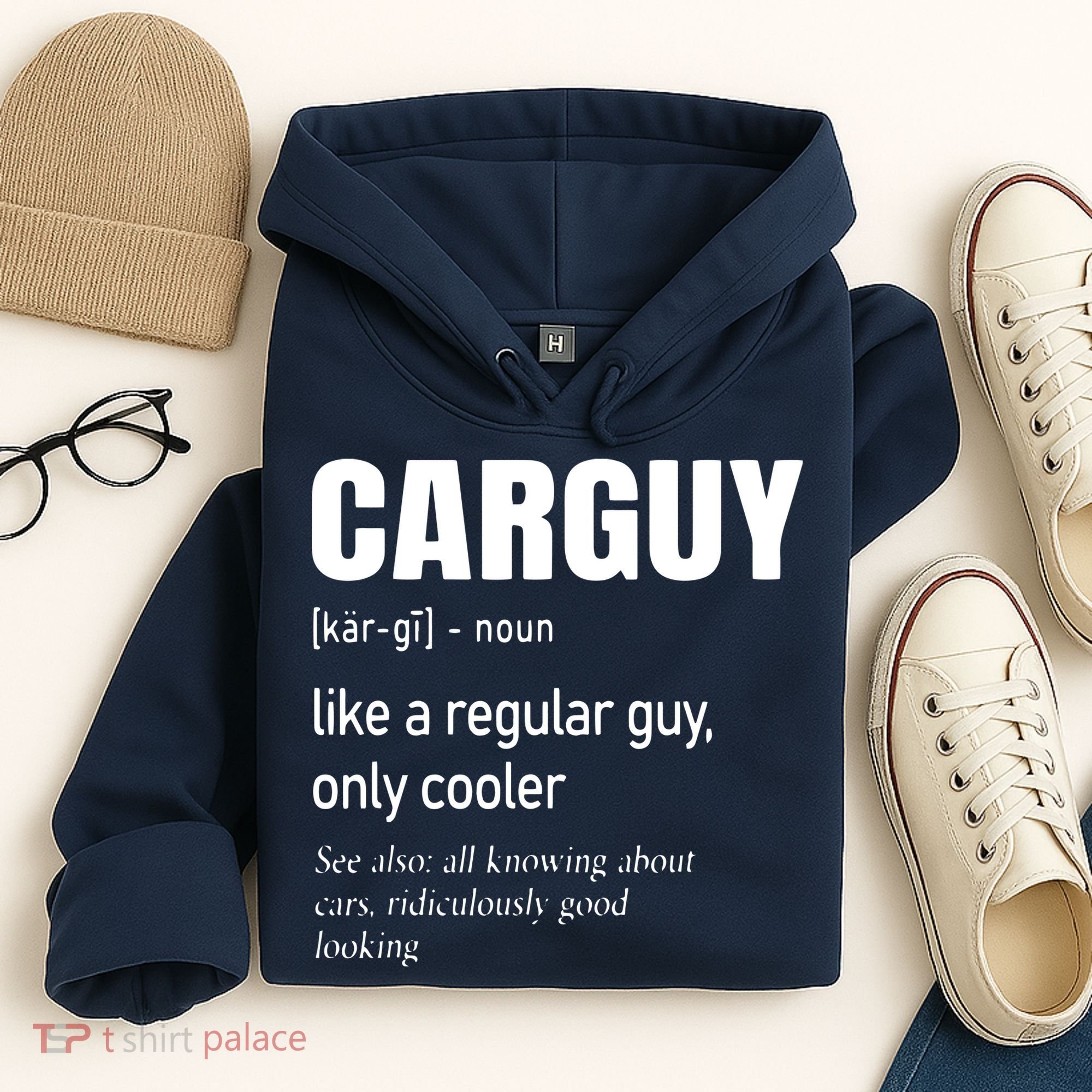 Car Guy Definition Mechanic Auto Racing Men Hoodie
