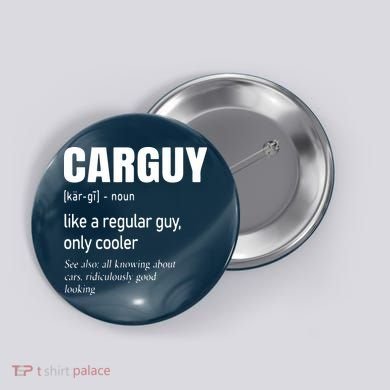 Car Guy Definition Mechanic Auto Racing Men Button