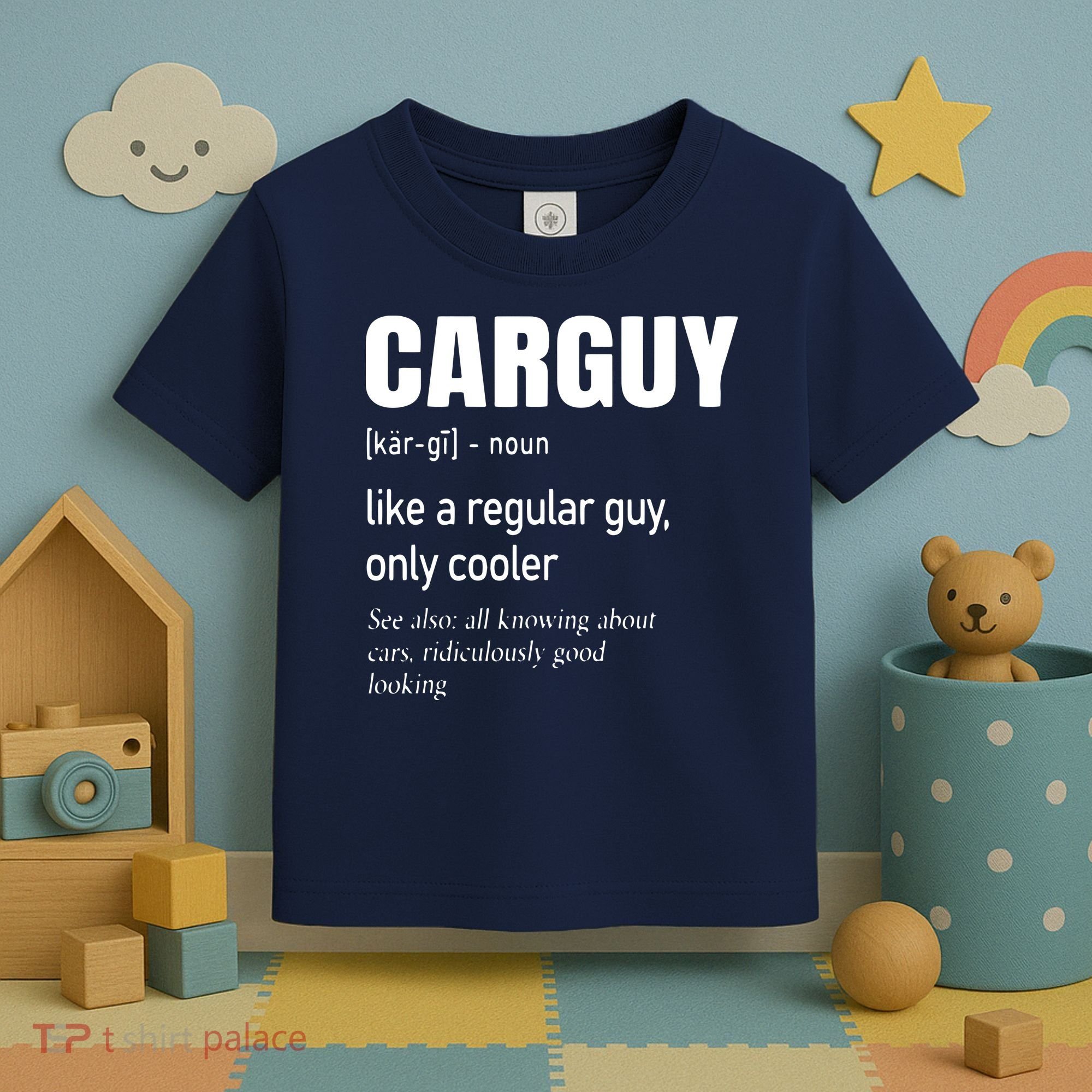 Car Guy Definition Mechanic Auto Racing Men Toddler T-Shirt