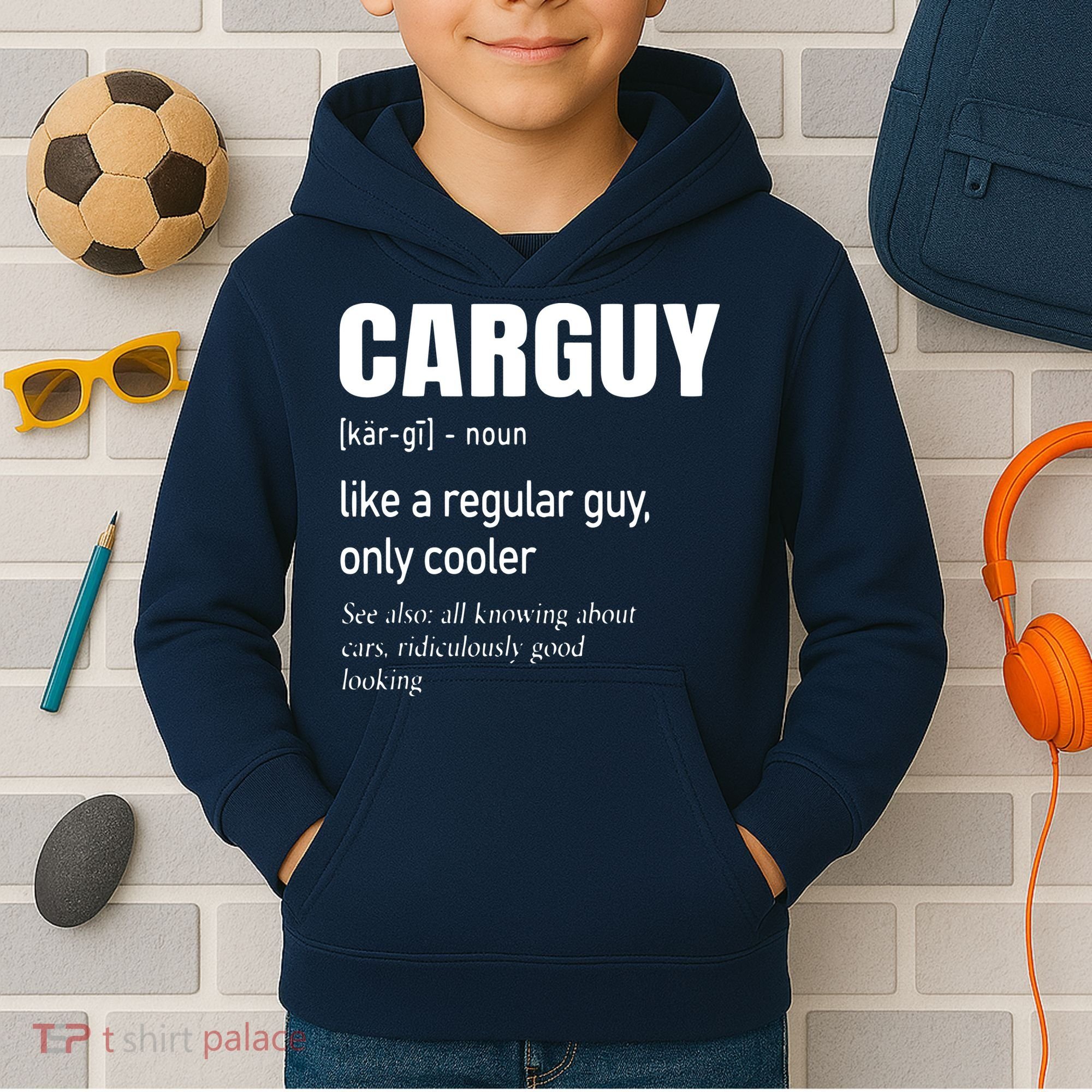 Car Guy Definition Mechanic Auto Racing Men Kids Hoodie
