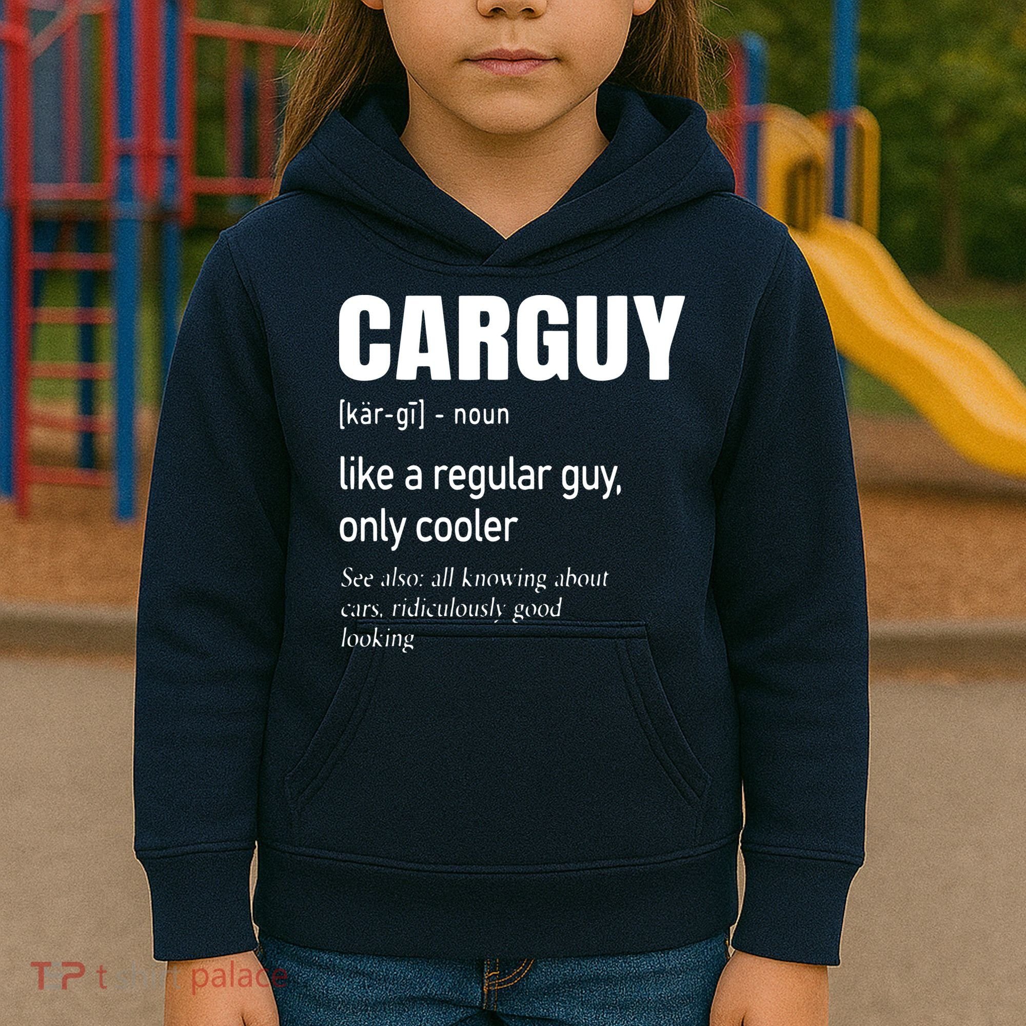 Car Guy Definition Mechanic Auto Racing Men Kids Hoodie