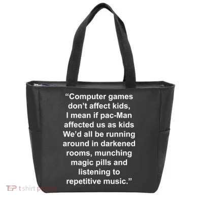 Computer Games Don't Affect Tote Bag