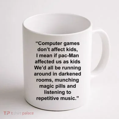 Computer Games Don't Affect Coffee Mug back