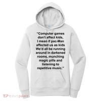 Computer Games Don't Affect Women's Hoodie thumb 0