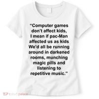 Computer Games Don't Affect Women's T-Shirt thumb 0