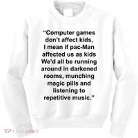 Computer Games Don't Affect Kids Sweatshirt thumb 0