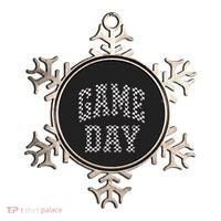Checkered Game Day Football Black White Gift Ornament thumb 0