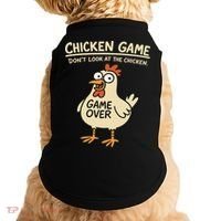 Chicken Game Dont Look At The Chicken Funny Chicken Doggie Tank thumb 0