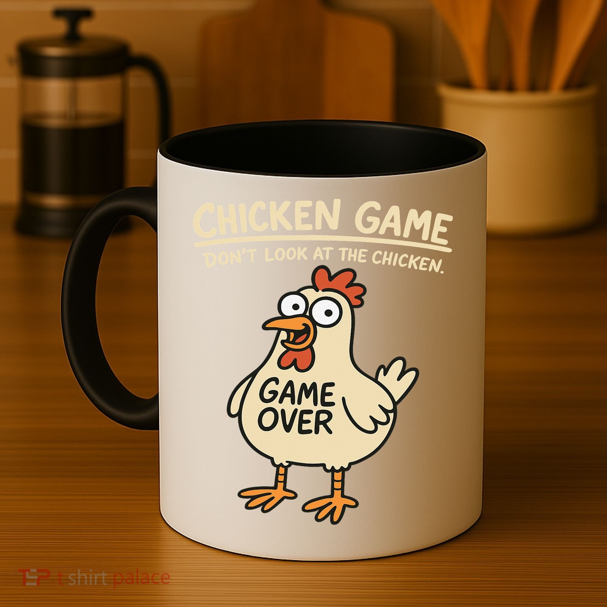 Chicken Game Dont Look At The Chicken Funny Chicken Coffee Mug