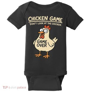 Chicken Game Dont Look At The Chicken Funny Chicken Baby Bodysuit