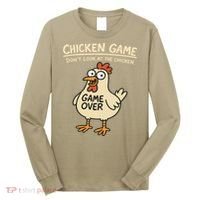 Chicken Game Dont Look At The Chicken Funny Chicken Long Sleeve Shirt thumb 0