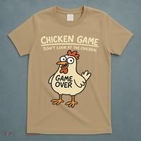 Chicken Game Dont Look At The Chicken Funny Chicken T-Shirt thumb 5