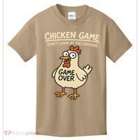 Chicken Game Dont Look At The Chicken Funny Chicken Kids T-Shirt thumb 0