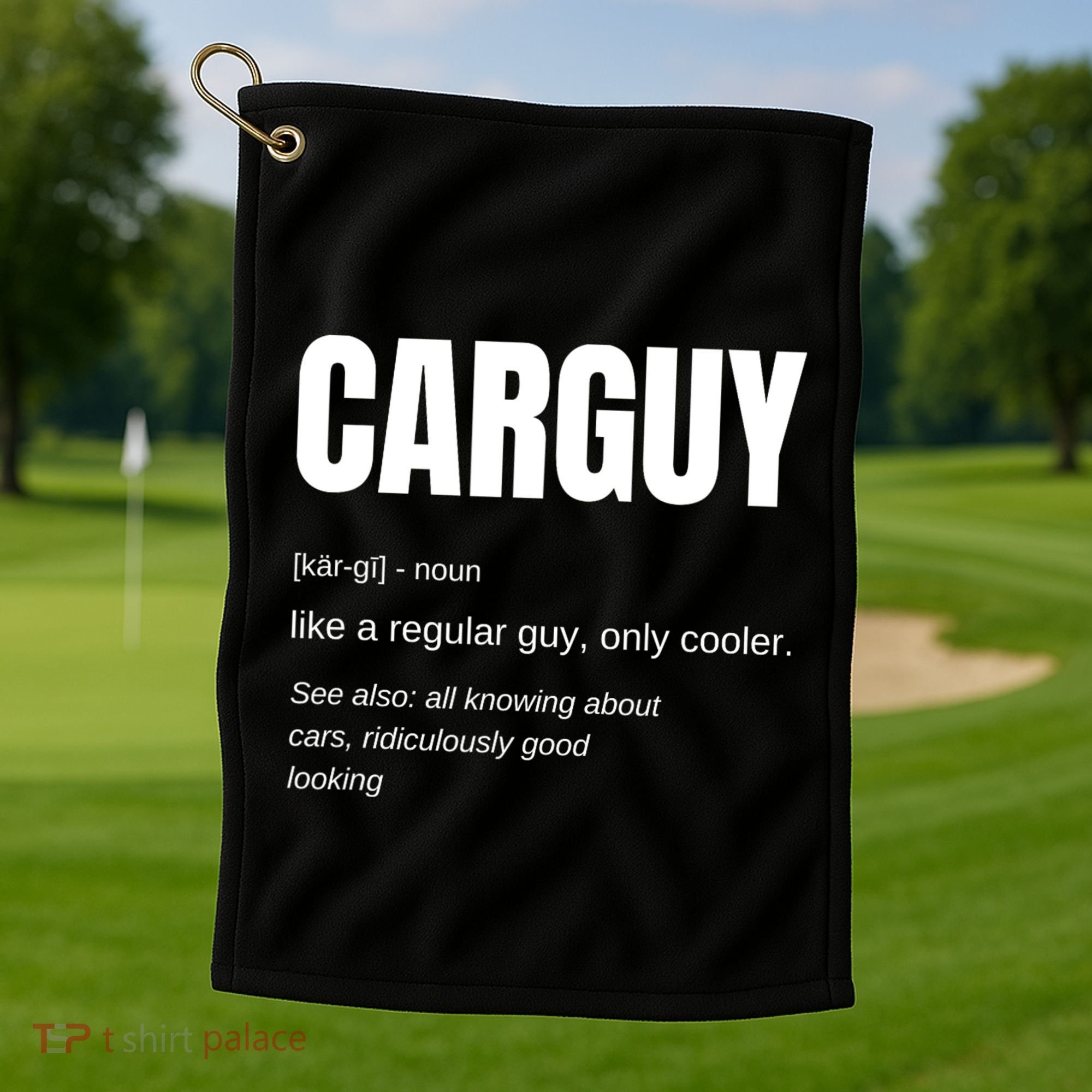 Car Guy Definition Golf Towel