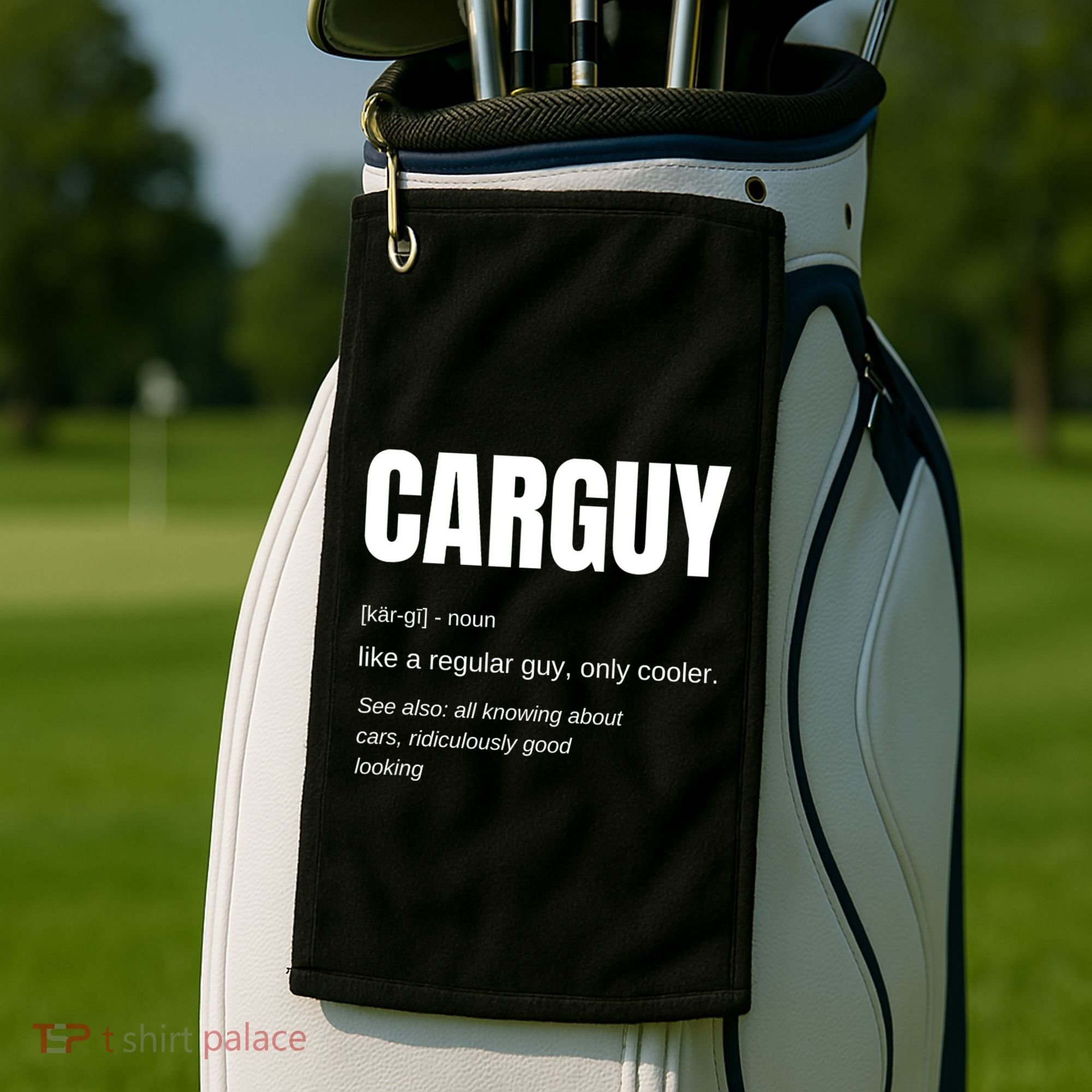 Car Guy Definition Golf Towel