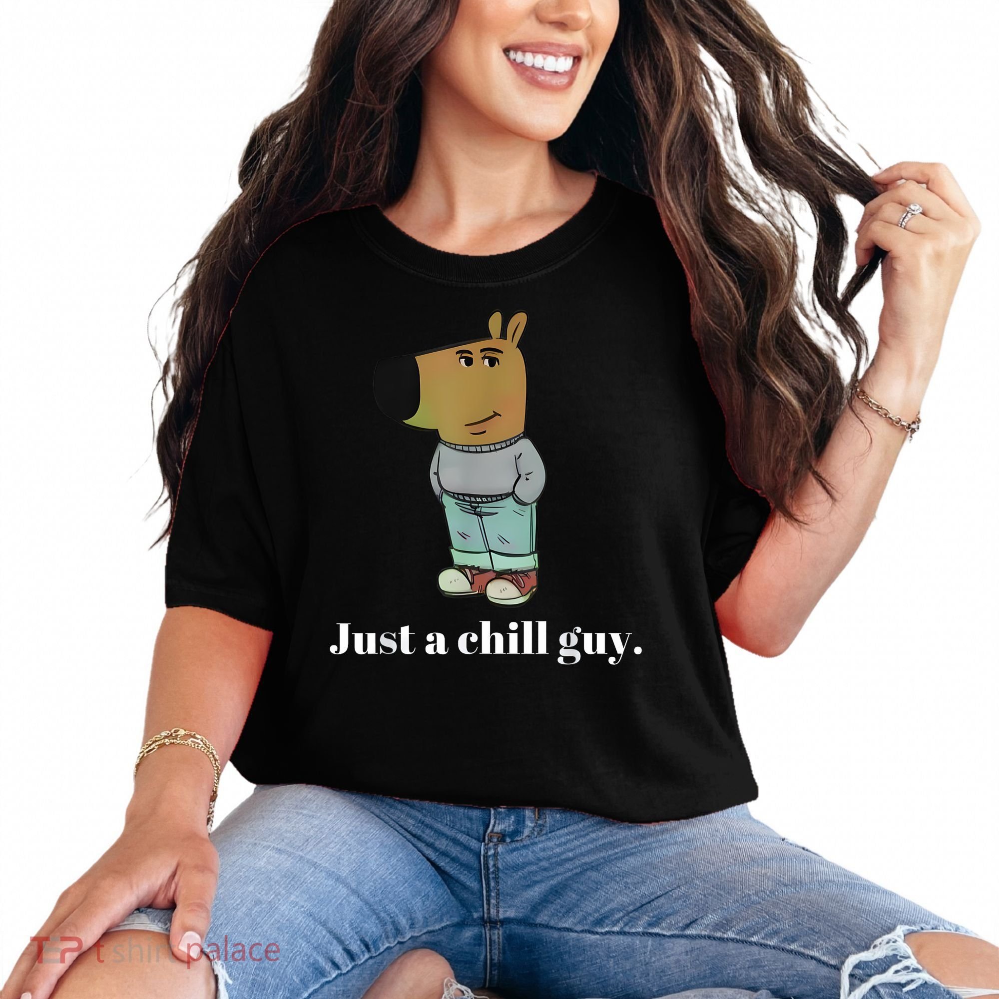 Chill Guy Dog Funny Chill Guy Meme Comfort Colors T-Shirt